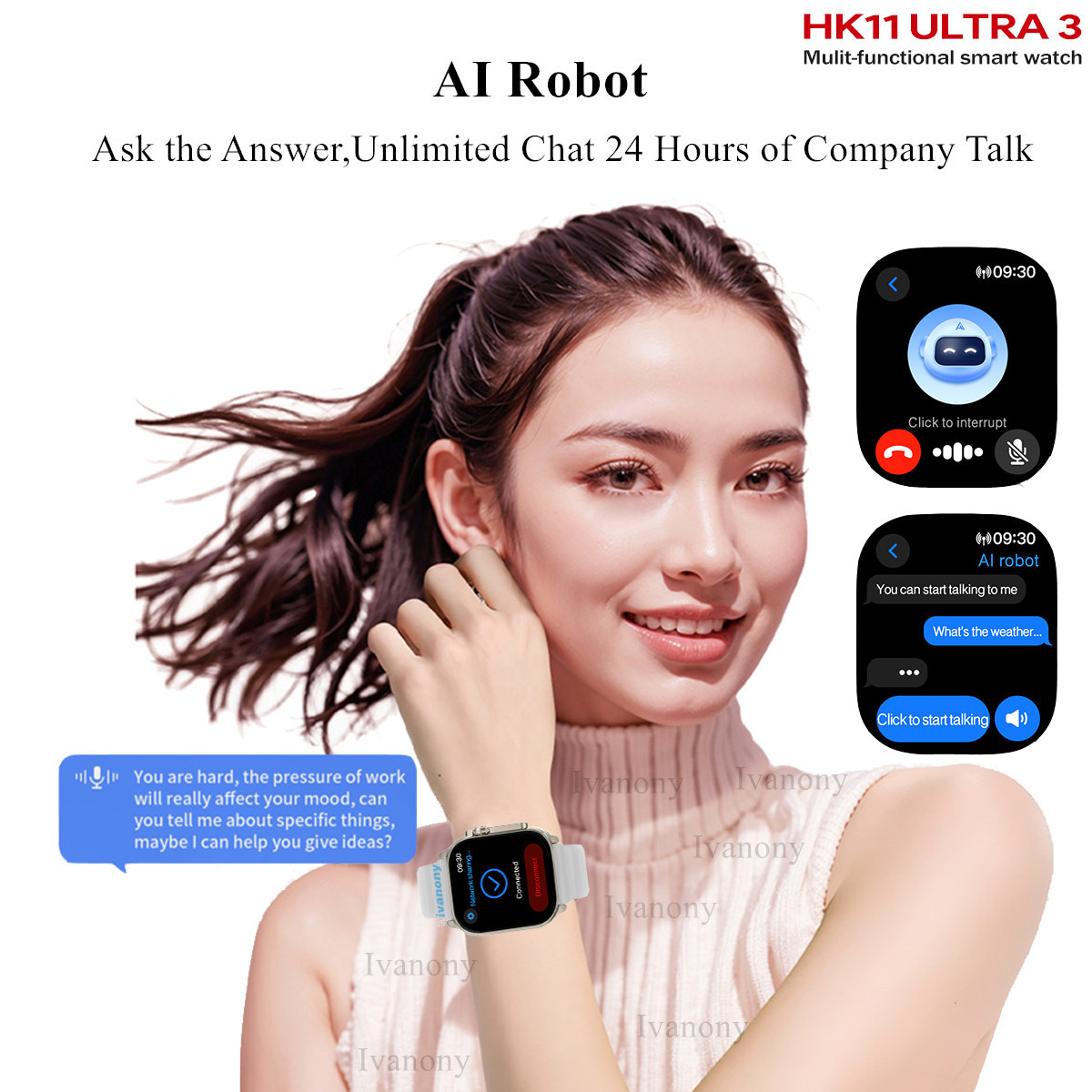 New Smart Watch HK11 Ultra 3 4 - Smartwatch Watches For Girls review and price
