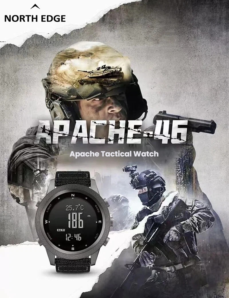NORTH EDGE Apache46 Men Outdoo - Altimeter Compass Watch review and price