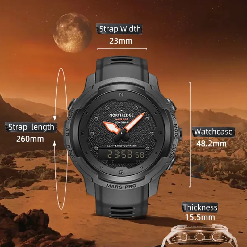 NORTH EDGE Men's Outdoor Sport - Altimeter Compass Watch review and price